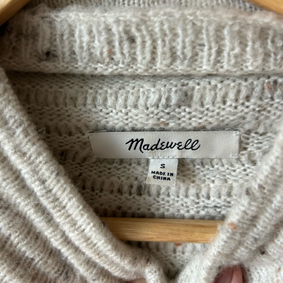 Cream Speckled Madewell Sweater - Picture 2 of 3